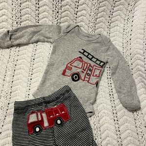 2 piece fire truck outfit